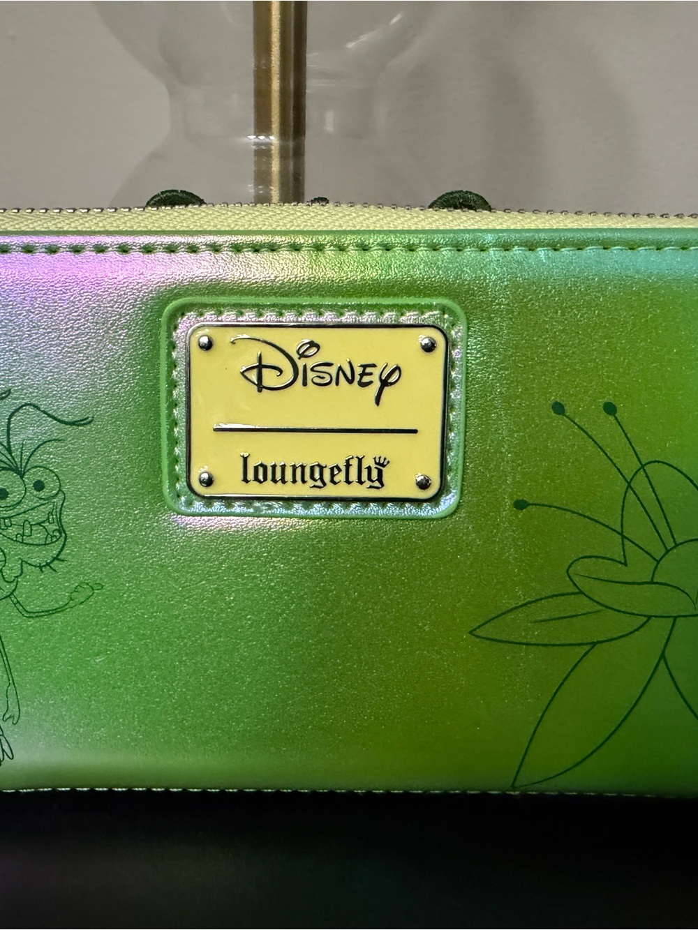 Disney Tiana Loungefly Green Iridescent Wallet